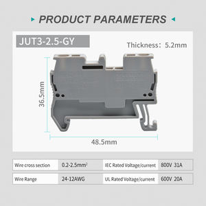 <span class=keywords><strong>2</strong></span>, 5 mm2 Käfig feder klemmen block Federklemmen block Din Rail Universal verdrahtung klemmen Jut3-<span class=keywords><strong>2</strong></span>.5 - Product Image 6
