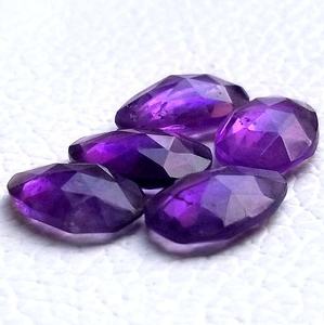 Alta calidad radiante amatista facetado corte parte posterior plana cabujón Natural venta al por mayor piedras preciosas sueltas para joyería anillos/pendientes por - Product Image 1