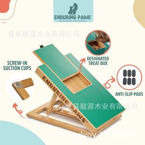Creative wooden pull-out lid dog <b>scratching</b> <b>post</b> with sandpaper, foldable and adjustable solid wood dog <b>scratching</b> <b>post</b> - Product Image 4