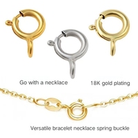 Bonne vente en gros plaqué or collier printemps anneau fermoirs plaqué homard boucle fabrication de bijoux boucle accessoires