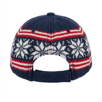Casquette Oxford vintage rétro en mélange de laine jacquard bicolore nordique à 6 panneaux, casquette de baseball unisexe personnalisée brodée pour le streetwear