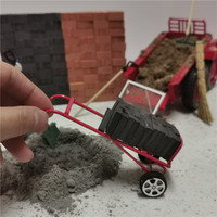 Nouvelle arrivée maison de poupée Mini Miniature brique rouge et grise pour maison de poupée de construction de bricolage à la main et architecture micro-paysage