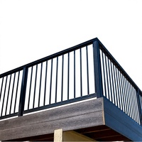 Système de balustrade en aluminium robuste et moderne pour plateforme extérieure de centre commercial, balustrade de sécurité certifiée, projet commercial