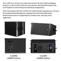 Alta calidad Active Waterproof Line Array 18 pulgadas 1000W Subwoofer portátil