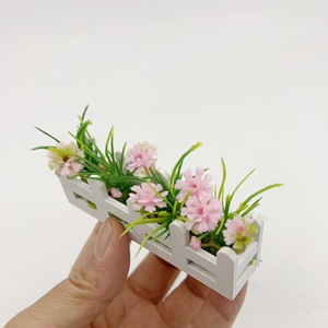Miniature <strong>Fence</strong> Flower Set Miniature <strong>Fence</strong> Potted Plant Home Decoration Photo Props Model Dollhouse Garden Decor - Product Image 3
