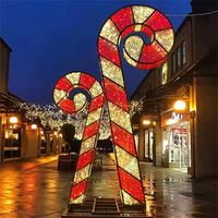 Compras Decoración de Navidad al aire libre Gigante Bastón de caramelo de Navidad Led Luces con motivos 3D