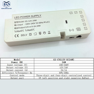 Adjustable 7 Dupont Ports LED Driver <strong>12V</strong>/24V 24W Switching Power Supply <strong>Adapter</strong> for Furniture Cabinet Plug-In DC for Lighting - Product Image 3