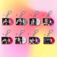 Porte-clés en acrylique personnalisé avec logo et photo imprimés, breloques transparentes tendance, articles promotionnels Kpop pour fans d'idols, vente en gros