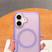 Coque de téléphone magnétique mate pour iPhone 18 Pro 17 16 15 14 Plus 13 11 XR XS, couleur bonbon, pare-chocs épaissi antichoc