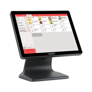 Moderno sistema POS de 15 pulgadas sistema I5/I3 caja registradora pantalla táctil todo en un sistema de pedido restaurante POS