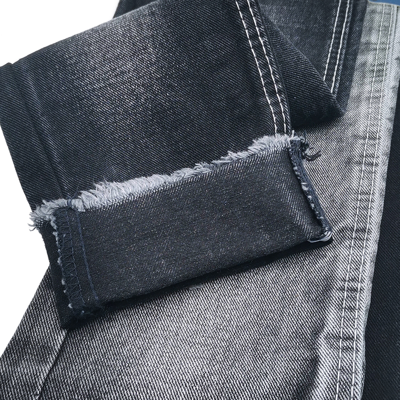 10oz Washed Distressed Denim Jacquard Fabric