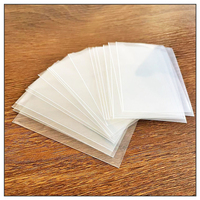 50 pièces/paquet de protège-cartes transparents en film de 200 microns, type popcorn, Toploader, à ouverture de 3 pouces, mini pochettes de protection pour cartes
