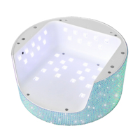Lampe à ongles UV LED sans fil rechargeable 54W avec strass, séchoir à ongles sans fil, machine de manucure avec base métallique pour salon et domicile
