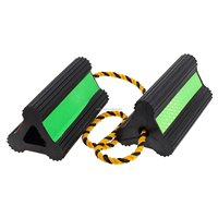 Cales d'avion personnalisées avec corde en nylon, cales antidérapantes en caoutchouc de 21 cm, bloque-roues de support au sol, bloc de pneu durable