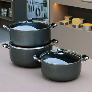 10 miếng Die Cast nhôm Cookware sets chậu và chảo không dính Cookware sets Bộ - Product Image 2