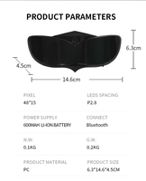 Feu arrière intelligent pour vélo, feu d'avertissement LED personnalisé pour moto avec contrôle par application, étanche et rechargeable pour vélo électrique de nuit