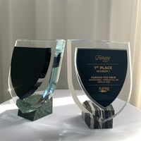 ADL Nouveau Design K9 Haute Qualité Cristal Verre Récompenses Plaque Noire avec Logo Personnalisé et Mots pour Souvenir Cadeaux d'Affaires