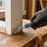 Clé à ongles double extrémité avec poignée bleue pour la rénovation de la maison, le travail du bois, la réparation de planchers et l'élimination des clous