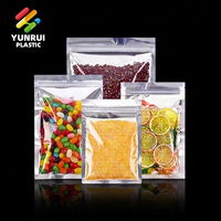 Sachet alimentaire personnalisé semi-transparent épaissi, autoportant, avec fermeture éclair, étanche à l'humidité, pour snacks, en aluminium