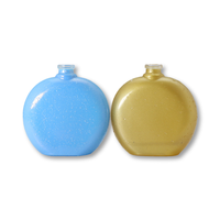 Emballage de bouteille de parfum Logo personnalisé bouteille en verre rond bleu Lucite 1l flacons de parfum de décantation