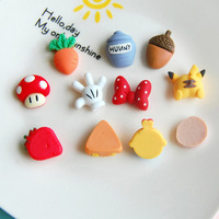 Mini Flatback Résine Charmes Dessin Animé Cabochon Flatback Artisanat Ornements Crème Colle Décorations DIY Accessoires pour Phonecasesshoes
