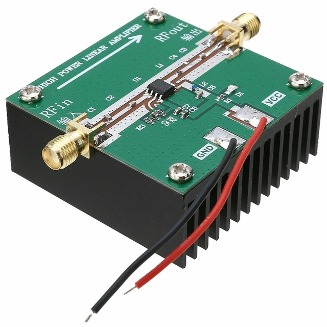 RF2126 400MHZ-2700MHZ Broadband RF Power Amplifier 2.4GHZ 1W for Ham Radio Amplifier with Heat Sink