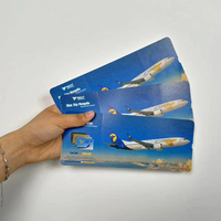 Étiquette personnalisée pour billet d'avion en papier couché, carte d'embarquement, impression offset laminée sur mesure, directement de l'usine