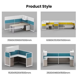 Modern Modular Office Workstation Partition System Ergonomic Corner Design for <b>Large</b> Team Space Office Workstation Price - Product Image 2