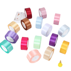 Wholesale 1.5 Inch Slit Edge <b>White</b> Satin Ribbon Roll Solid Color 40mm 4cm for Christmas Valentine's Day Gift <b>Wrap</b> Flowers - Product Image 1