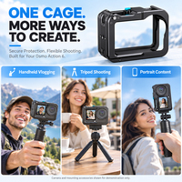 Cage de protection en alliage d'aluminium pour caméra, avec plusieurs ports d'extension, support à dégagement rapide pour DJI Osmo Action 6