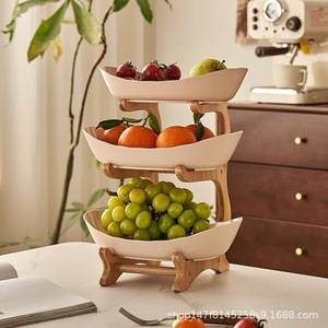 Multi Layer Fruit Plate Set For Living Room Home Decoration Snacks Display Party Wedding Gift - Product Image 3