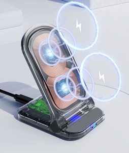 แท่นชาร์จไร้สายแบบพับได้ 15W ชาร์จเร็ว สำหรับ iPhone โทรศัพท์มือถือ ใช้ได้ที่โต๊ะทำงาน สำนักงาน ขายส่ง - Product Image 4