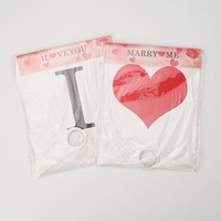 Je vous adore, lettre en forme de cœur, bannière en papier, drapeau, guirlande, demande de st valentin, mariage, fiançailles, décorations de fête