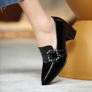 <span class=keywords><strong>Zapatos</strong></span> <span class=keywords><strong>de</strong></span> Tacón Alto <span class=keywords><strong>de</strong></span> Charol Verde Esmeralda Xuanhui para Mujer, Tacón Cuadrado <span class=keywords><strong>de</strong></span> 5 cm, Punta Puntiaguda, Hebilla con Pedrería, <span class=keywords><strong>Zapatos</strong></span> <span class=keywords><strong>de</strong></span> Oficina y <span class=keywords><strong>Fiesta</strong></span> - Product Image 6