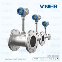 Débitmètre vortex intégré/à distance de 16 pouces, leader de l'industrie, SS304/316/Hastelloy à bride, sortie analogique/impulsion/Hart pour gaz/vapeur