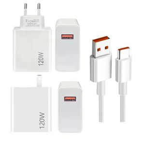 Adaptador de Corriente de Carga Rápida de 120W EU/US, 67W 33W con Cable Tipo C de 6A para Xiaomi, Precio de Fábrica - Product Image 1
