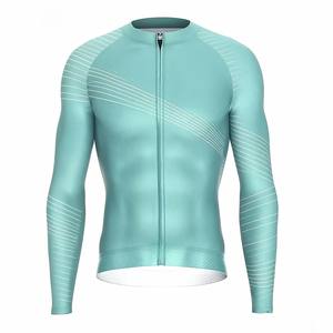 Maillot de cyclisme premium à lignes dégradées en relief, séchage rapide, résistant au vent, coupe personnalisée, vêtements de sport professionnels pour vélo de route - Product Image 1