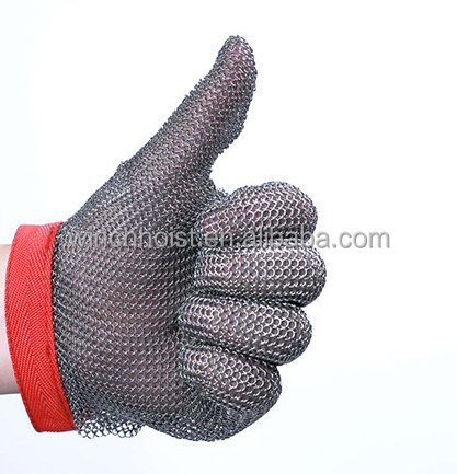 Three Fingers Stainless Steel Ironing Gloves Mesh Cutting Cut Resistant Chain Saw Gloves