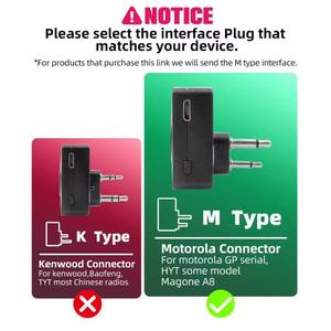 Mic ile Bluetooth kulaklık için kablosuz <span class=keywords><strong>M</strong></span> fiş mavi diş Handsfree Walkie Talkie kulaklık için Moto Ham istasyonu - Product Image 5