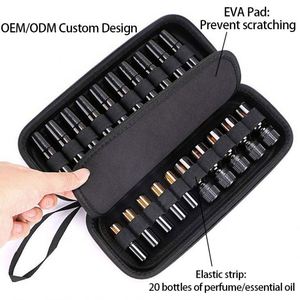 Hard Cover Essential Oil <b>Case</b> Ampoule Pipe Holder Bag Bottles Organizer <b>Case</b> Travel Carrying Perfume Sample Bag with Hand Strap - Product Image 2