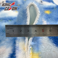 Ventes directes d'usine Kingcason, tissu en fausse fourrure de lapin imprimé de dessins animés, 100% polyester, luxueux et moelleux, pour les marchés colombiens