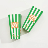 Boîte à Popcorn Jetable en Papier Bleu et Jaune, Sacs d'Emballage pour Snacks, Décoration de Fête d'Anniversaire, Fournitures pour Enfants à Domicile