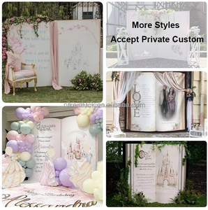 ZHY privé personnalisé fête de <span class=keywords><strong>mariage</strong></span> <span class=keywords><strong>livre</strong></span> toile de fond acrylique 3D toile de fond <span class=keywords><strong>livre</strong></span> - Product Image 3