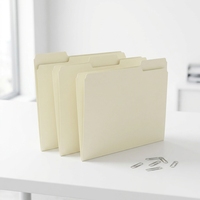 Carpeta de Archivo Manila al por Mayor, Tamaño Carta A4, Carpeta para Documentos con Solapa Superior de 1/3 de Corte para Archivadores de Oficina y Material Escolar