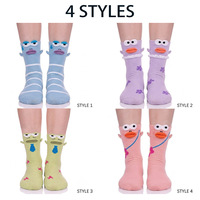 Nouvelle Arrivée Transfrontalière : Chaussettes Mi-Mollet en Coton Respirant pour Femmes, Motif Poisson Moche 3D