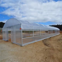Serre tunnel agricole économique de 30 x 8 mètres, serre portable pour l'élevage d'escargots, fournisseur de serres commerciales au Ghana