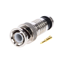 Conector inteligente de compresión macho BNC RG58 RG6 Cable coaxial Cámara CCTV Conector BNC a la venta Conector de alimentación Rg59 personalizado
