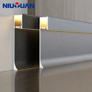 Niuyuan OEM nhà sản xuất tùy chỉnh tường Nhôm <span class=keywords><strong>LED</strong></span> ánh sáng ván chân tường Dải hồ sơ - Product Image 1