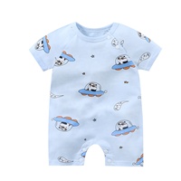 Neuer Sommer Unisex Neugeborenen Baumwoll-Kurzarm-Strampler mit Verdecktem Knopfverschluss Dünner Atmungsaktiver Baby-Body