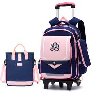 2026 New High Aesthetic Square Waterproof Rolling Backpack, <b>Wheeled</b> <b>Travel</b> Backpack 3PCS Set with Free Tutoring <b>Bag</b> - Product Image 6